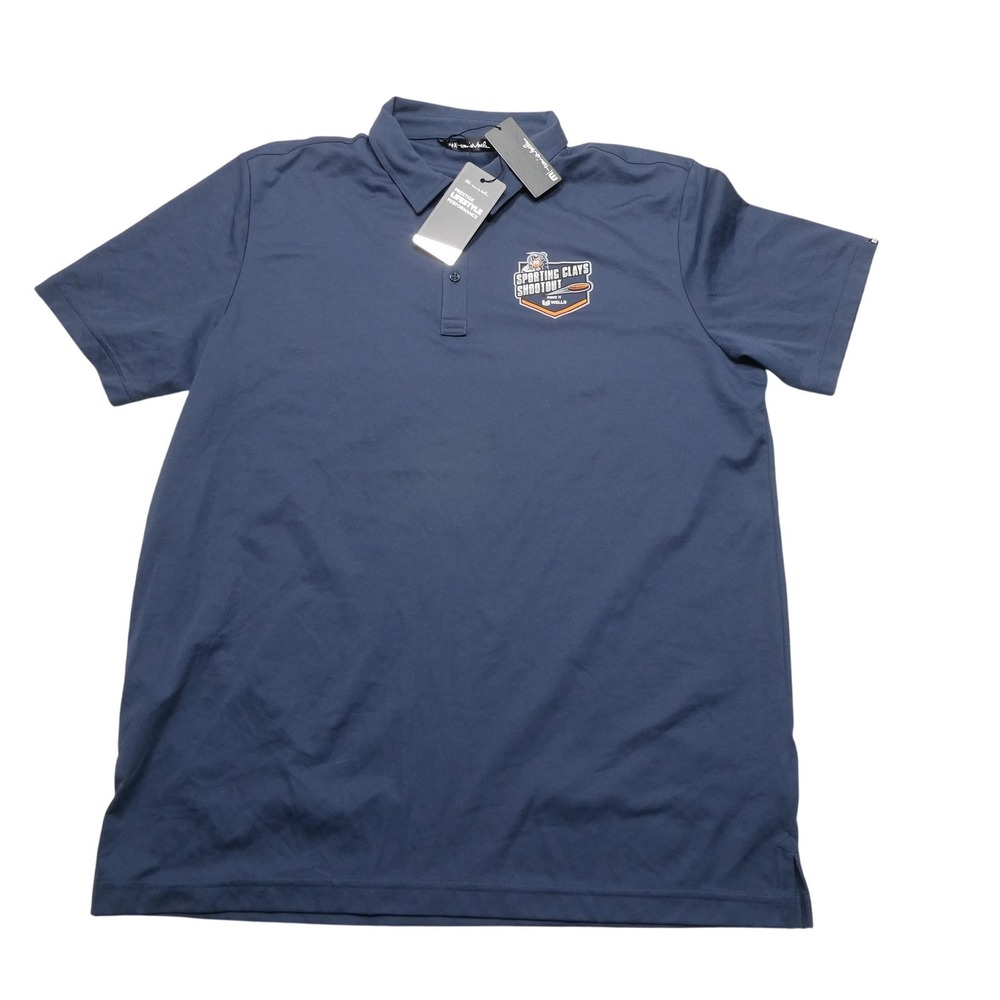 TravisMathew Polo Shirt Mens 2XL Blue Nights Oceanside Sporting Clays Golf